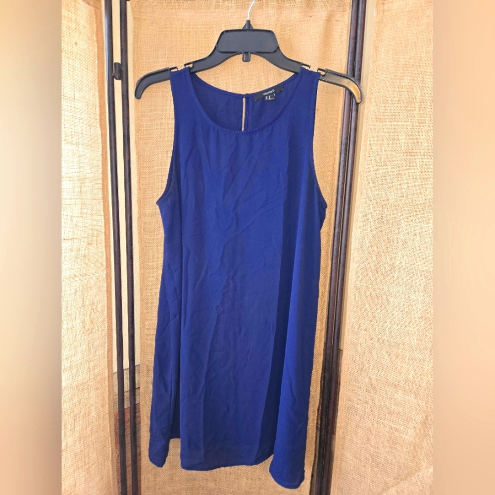 Women's Forever 21 Blue Sleeveless Dress Size Medium